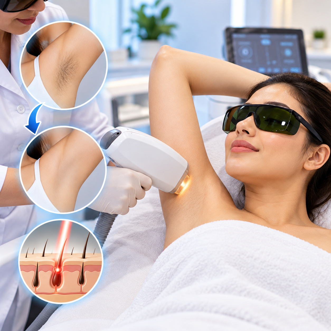 Laser hair removal treatment in Lajpat Nagar